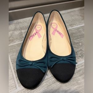 Marc Fisher Dark Teal and Black Loafers